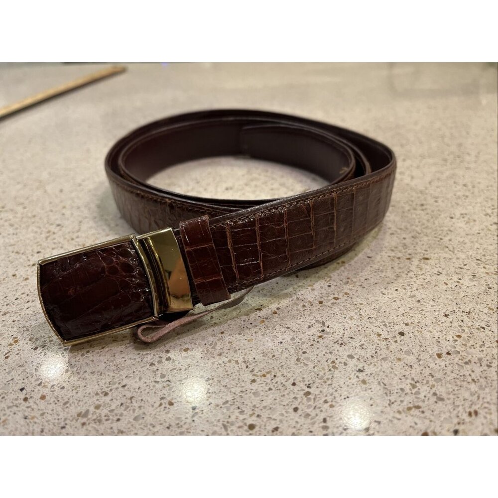 L.F.B Genuine crocodile Luxury Reptile Belt Leather Men's Belt Sz 36-40